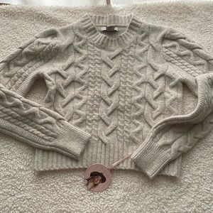 Brand new cream/tan/light grey blended cropped sweater.